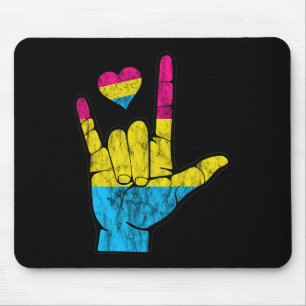 Pan ASL Pride Pansexual Hearing Loss Deaf Awarenes Mouse Pad