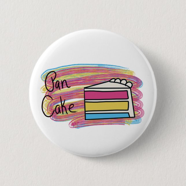 PAN Cake 6 Cm Round Badge (Front)