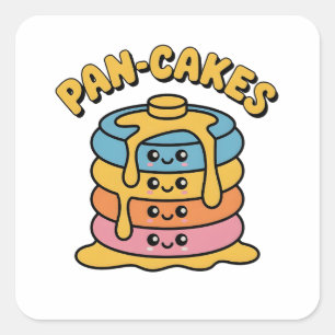 Pan-Cakes Funny Pansexual LGBTQ Funny Pride Month Square Sticker
