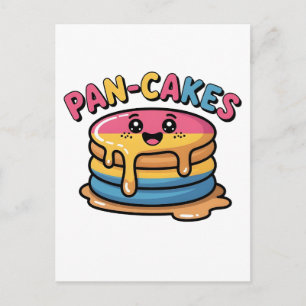 Pan-Cakes Funny Pansexual LGBTQ Funny Pride Postcard