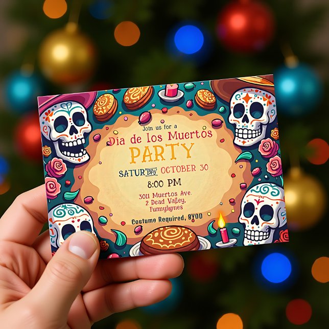 💀 Pan de Party Invitation (💀 Fiesta en el Cráneo Invitation)