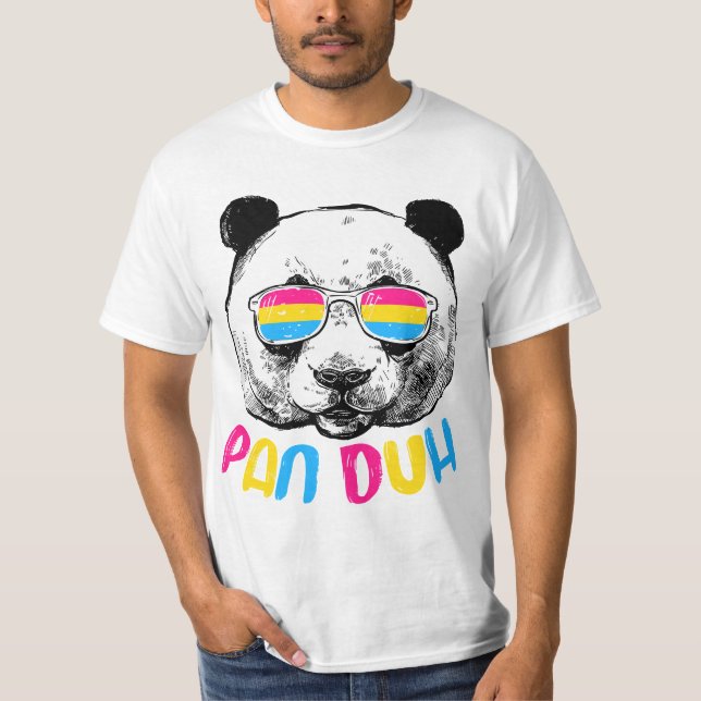Pan Duh Pansexual Pride Flag LGBTQ T-Shirt (Front)