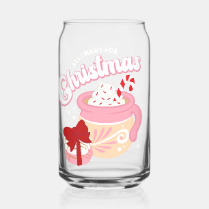 Pan Dulce y Cafecito Mexican Christmas Can Glass