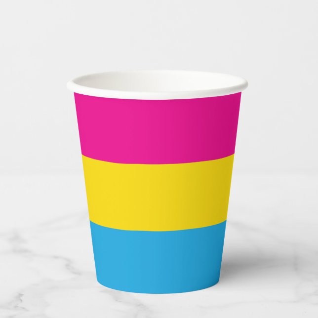 Pan Flag Paper Cups (Front)