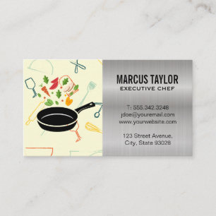 Pan Flipping Food and Spices Culinary Business Card