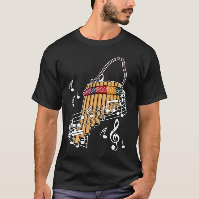 Pan Flute Musical Instrument  4 T-Shirt (Front)