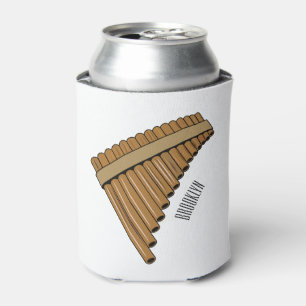 Pan flute / panpipes cartoon illustration  can cooler