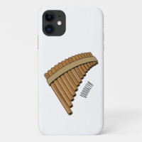 Pan flute / panpipes cartoon illustration 