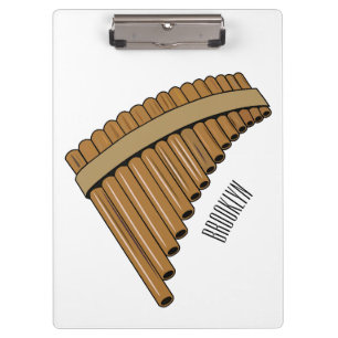 Pan flute / panpipes cartoon illustration  clipboard