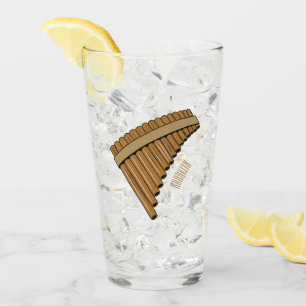 Pan flute / panpipes cartoon illustration  glass