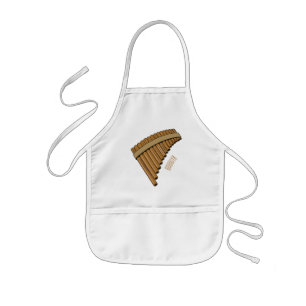 Pan flute / panpipes cartoon illustration kids apron