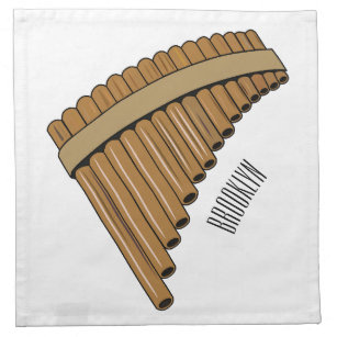 Pan flute / panpipes cartoon illustration  napkin