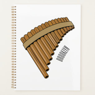 Pan flute / panpipes cartoon illustration  planner