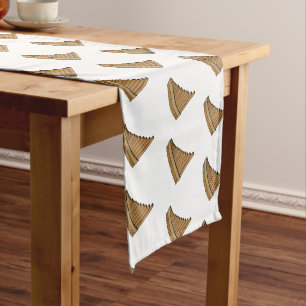 Pan flute / panpipes cartoon illustration short table runner