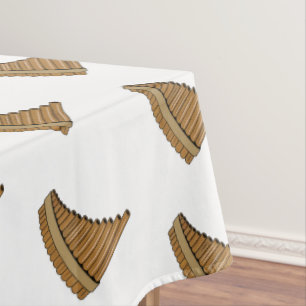 Pan flute / panpipes cartoon illustration  tablecloth