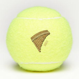Pan flute / panpipes cartoon illustration  tennis balls