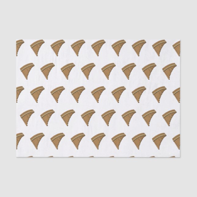 Pan flute / panpipes cartoon illustration  tissue paper (Front)