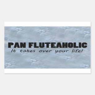 Pan Fluteaholic Life Rectangular Sticker