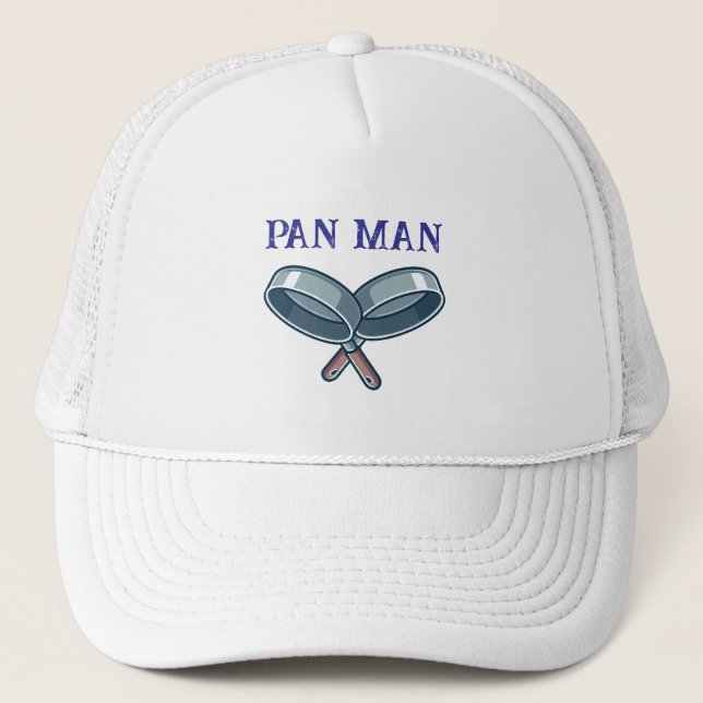Pan Man Kid Designed Trucker Hat (Front)
