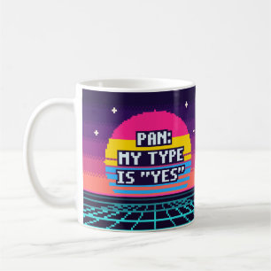 Pan: My Type Is Yes Pride Pixel Mug