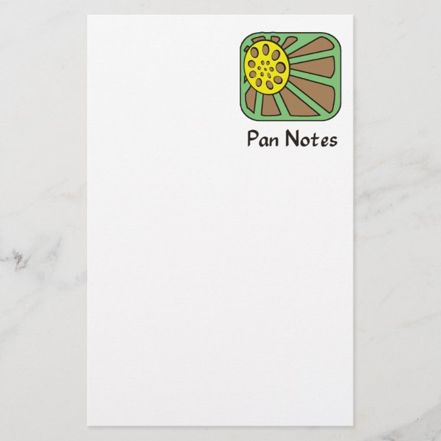 Pan Notes Stationary Stationery (Front)