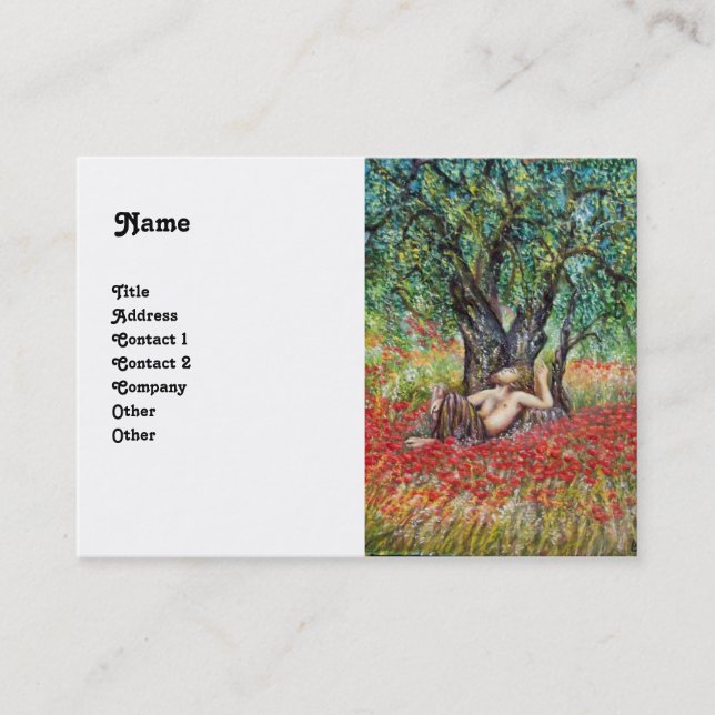 PAN, OLIVE TREE AND POPPY FIELDS BUSINESS CARD (Front)