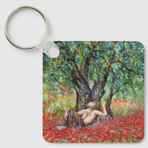 PAN, OLIVE TREE AND POPPY FIELDS KEY RING