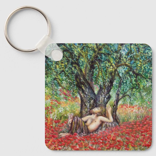 PAN, OLIVE TREE AND POPPY FIELDS KEY RING (Front)