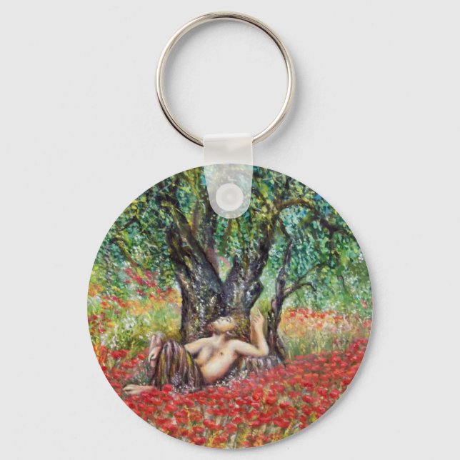 PAN, OLIVE TREE AND POPPY FIELDS KEY RING (Front)