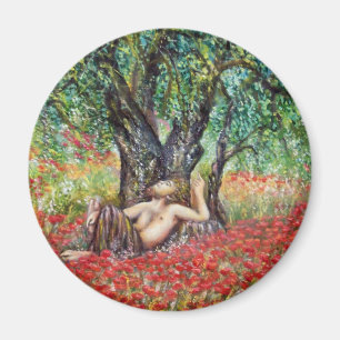 PAN, OLIVE TREE AND POPPY FIELDS MAGNET