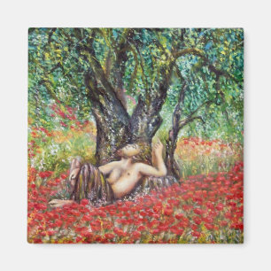 PAN, OLIVE TREE AND POPPY FIELDS MAGNET