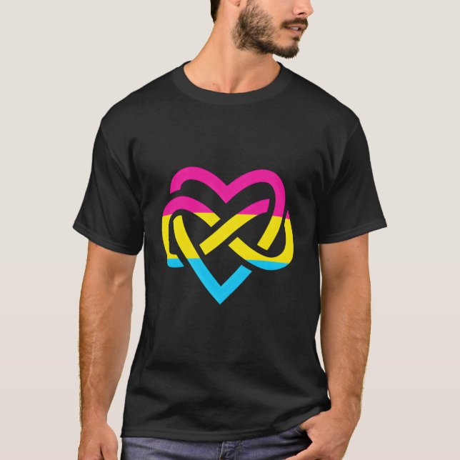 Pan Poly Proud Polyamory Pride Infinity Symbol Pan T-Shirt (Front)