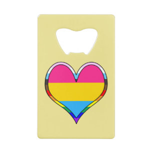 Pan Pride Heart Credit Card Bottle Opener