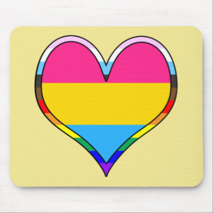 Pan Pride Heart Mouse Pad
