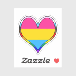 Pan Pride Heart Sticker