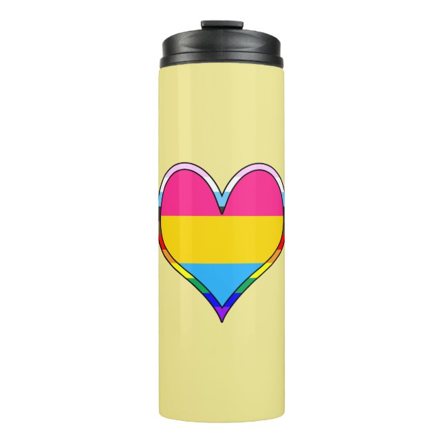 Pan Pride Heart Thermal Tumbler (Front)