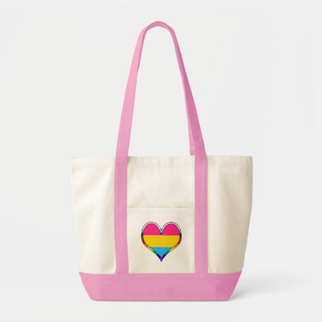 Pan Pride Heart Tote Bag (Front)