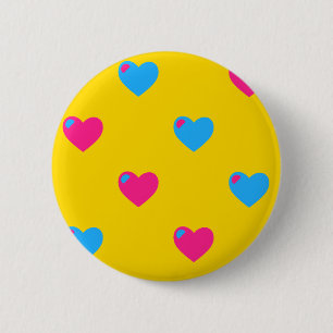 Pan Pride Hearts Button