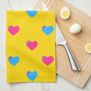 Pan Pride Hearts Kitchen Towel