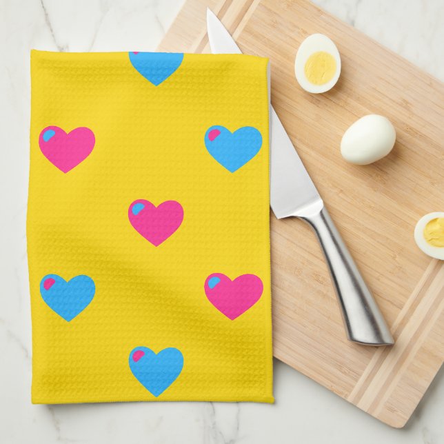 Pan Pride Hearts Kitchen Towel (Quarter Fold)