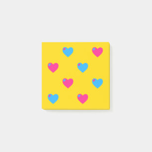 Pan Pride Hearts Post-it Notes