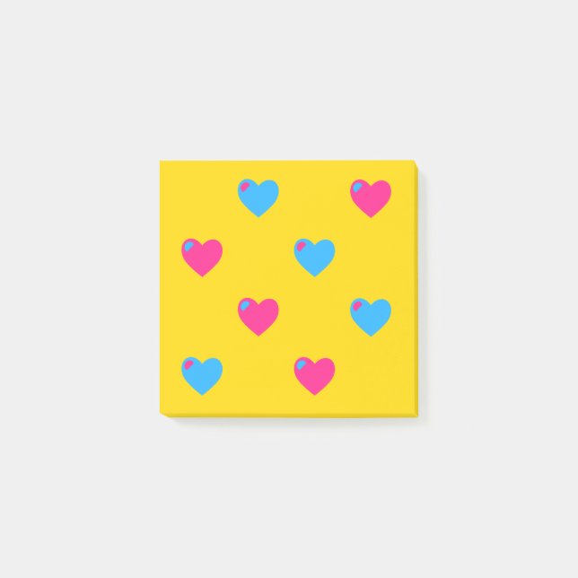 Pan Pride Hearts Post-it Notes (Front)