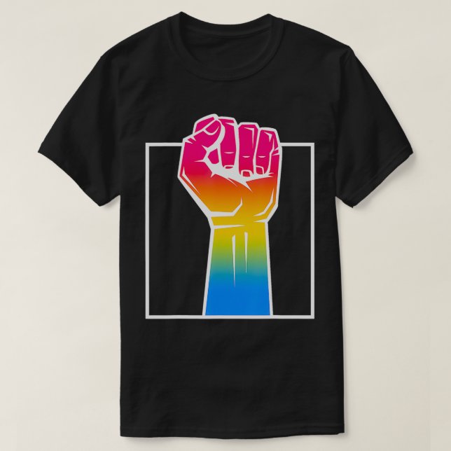 Pan Pride Solidarity Support LGBTQ Panseual  T-Shirt (Design Front)