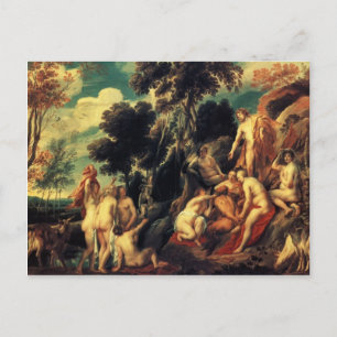 Pan punished by the Nymphs by Jacob Jordaens Postcard