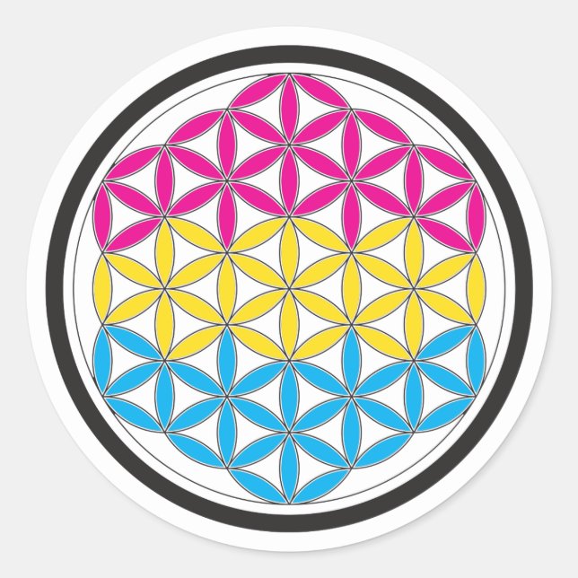 pan sacred geometry classic round sticker (Front)