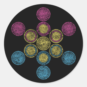 pan sacred geometry classic round sticker