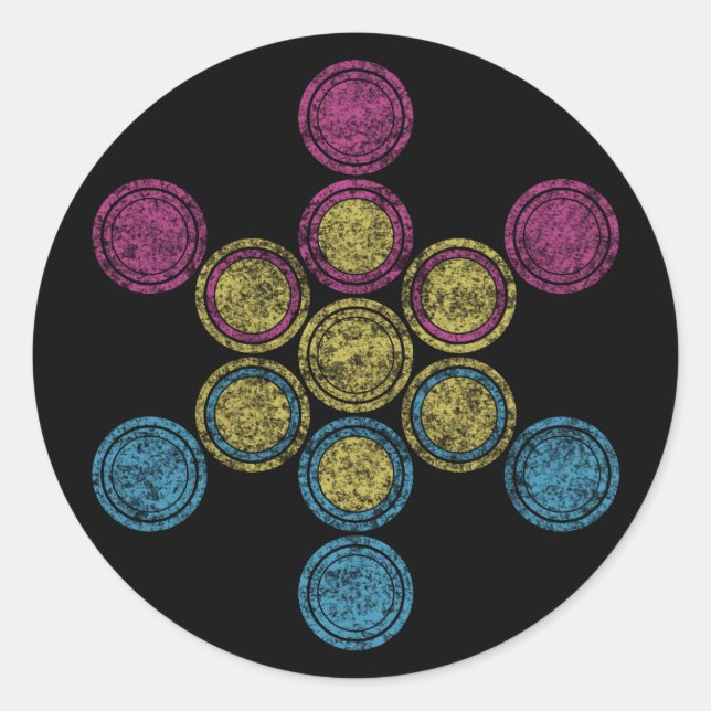 pan sacred geometry classic round sticker (Front)