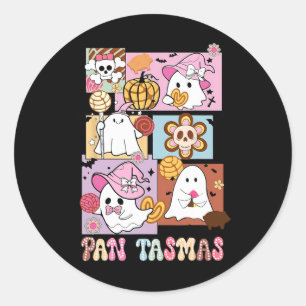 Pan Tasmas Ghost Pumpkin Spooky Conchas Halloween Classic Round Sticker