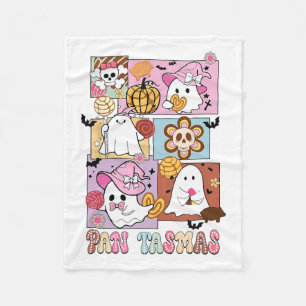 Pan Tasmas Ghost Pumpkin Spooky Conchas Halloween Fleece Blanket
