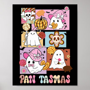 Pan Tasmas Ghost Pumpkin Spooky Conchas Halloween Poster